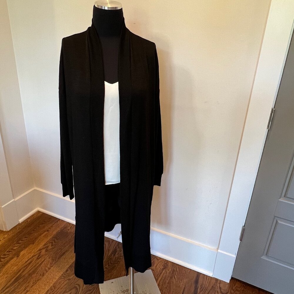 Joan Vass open long cardigan sz M